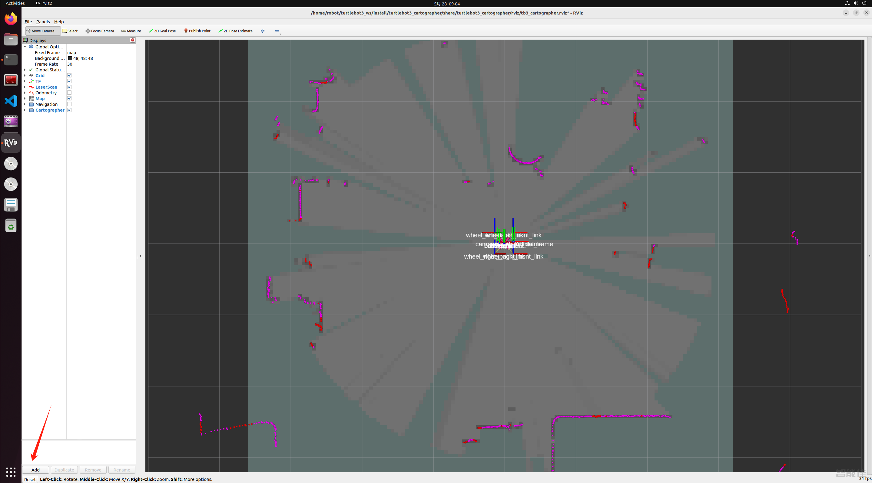 MOTB3 ROS2机器人使用-9.SLAM建图